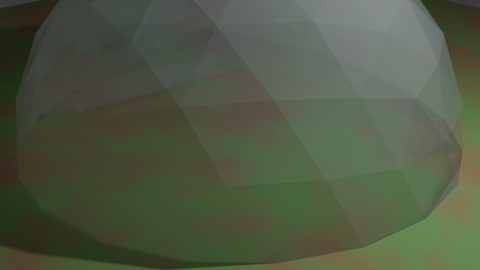 Bare translucent 5/8-sphere geodesic shell