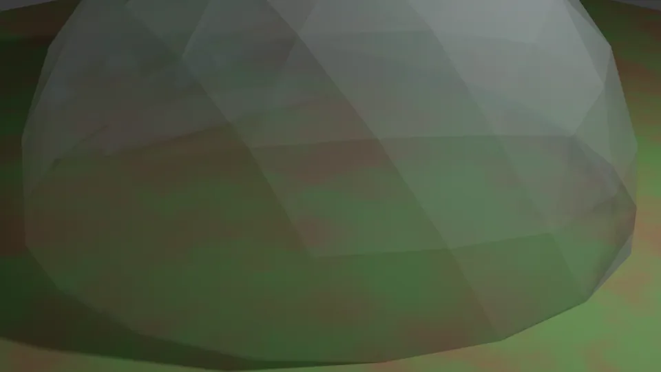 Bare translucent 5/8-sphere geodesic shell